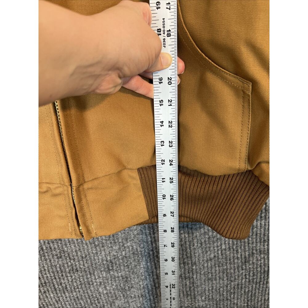 Carhartt Mens Iconic J140 Firm Duck Flannel Lined Active Jacket Brown Size Large - Picture 7 of 10